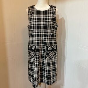 Tommy Hilfiger Black and White Plaid Mini Dress